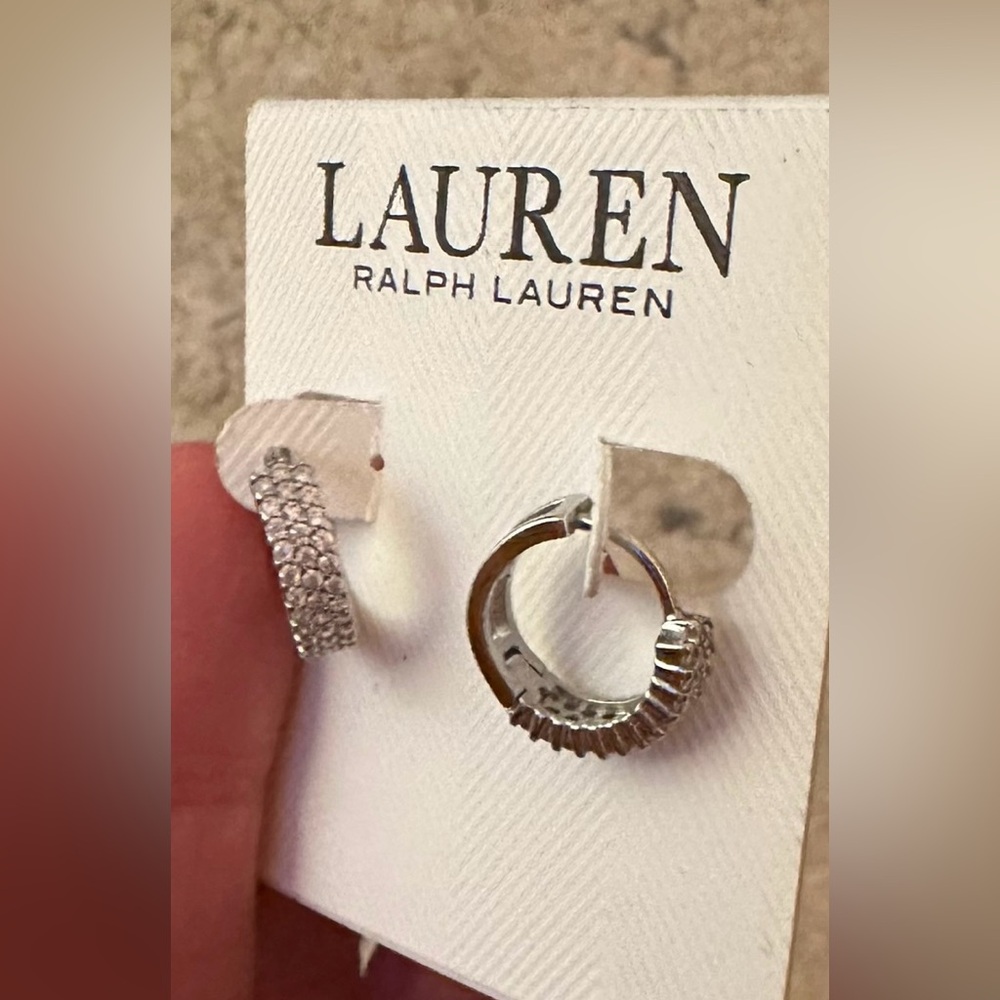 Lauren Ralph Lauren Silver Hoop Earrings